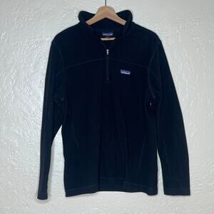 Patagonia Micro D Fleece Quarter Zip Pullover Regular Fit Men’s Black Medium